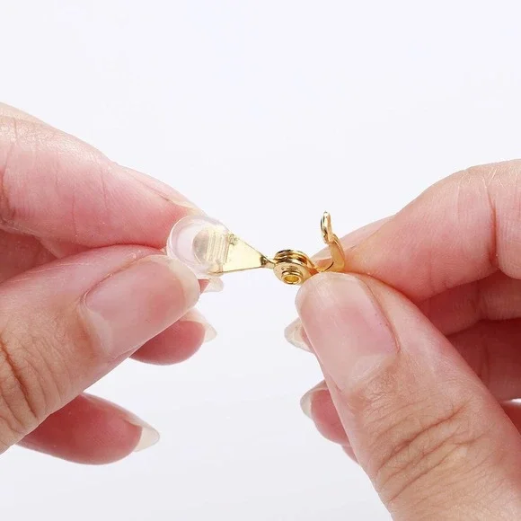 10pr X-small pads comfort cushions tight vintage Clip on earrings or Converters - Picture 2 of 7